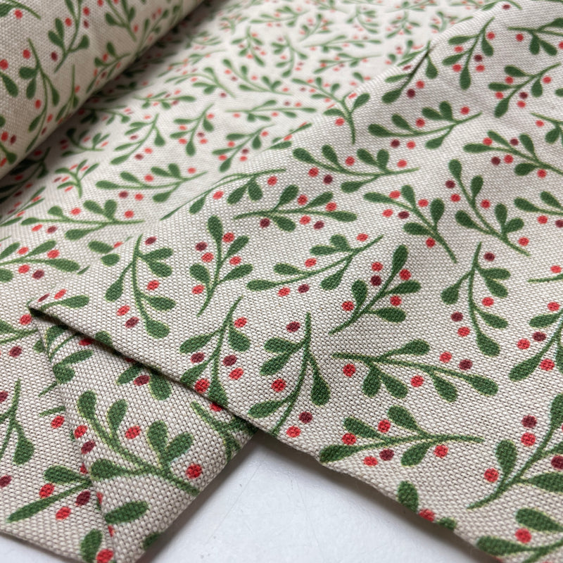 Swafing Christmas Canvas Stoff Weihnachten beige