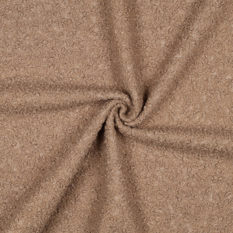Boucle Stoff Jackenstoff taupe