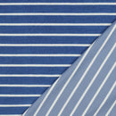 Kurzfloorfrottee Frottee Streifen blau weiß