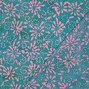 Handgefertigte Batik Baumwolle Muster petrol rosa