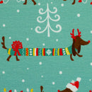 Swafing Holly French Terry Sweat Stoff Weihnachten Dackel mint