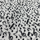 Swafing Tim Baumwolle Stoff Musik Noten Muster weiß