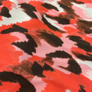 Viskose Stoff Webware Animal Print orange