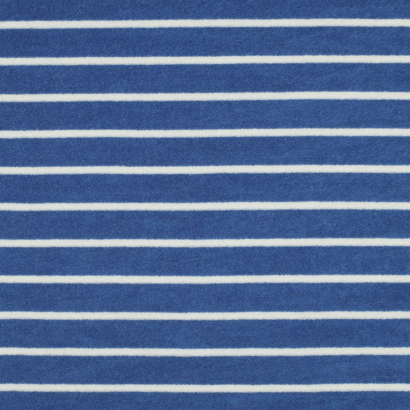 Kurzfloorfrottee Frottee Streifen blau weiß