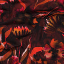 Poppy Jersey Stoff Digital Blumen braun