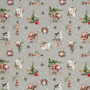 Swafing Santa Canvas Stoff Weihnachten grau