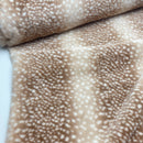 Fake Fur Plüsch Stoff Fellimitat Reh Muster beige