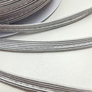 1 Meter Paspel Paspelband gestreift grau