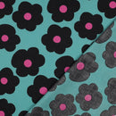 Nerida Hansen Baumwolle Blumen petrol