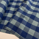 Dyed Baumwolle Stoff Karo kariert blau