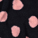 Teddy Jacquard Plüsch Stoff Jackenstoff Dots Punkte blau