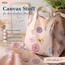 Ilja Fabrik Canvas Baumwolle Stoff Streifen Reisemotiv apricot