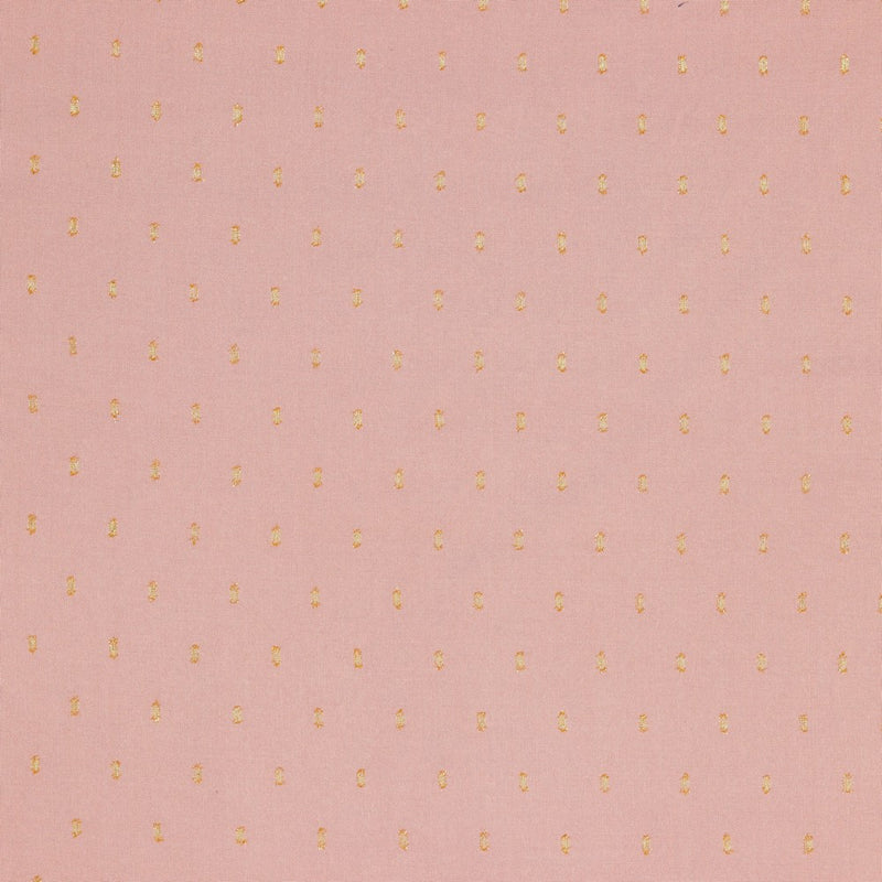Viskose Stoff Lurex gold rosa