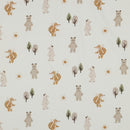 Poppy Forest Animals Jersey Stoff Tiere weiß