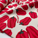 Canvas Baumwolle Stoff Paprika beige