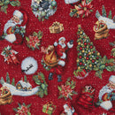 Swafing Sven Gobelin Stoff Wintermotiv rot