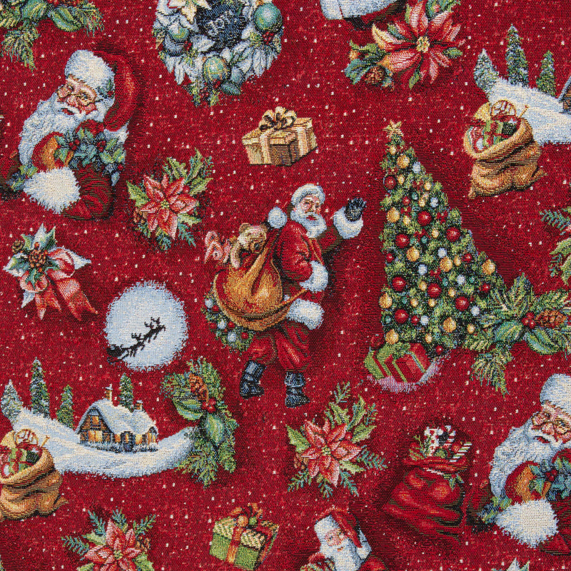 Swafing Sven Gobelin Stoff Wintermotiv rot