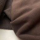 Teddy Boucle Stoff Jackenstoff mit Fleeceabseite dunkelbraun