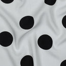 Viskose Stoff Webware Punkte Dots weiß