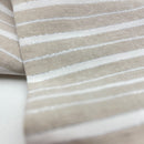 Viskose Leinen Stoff Streifen beige silber
