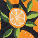 Poppy Design Beschichtete Baumwolle Stoff Orangen blau