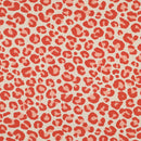 Poppy angerauter Soft Sweat Stoff Leo Muster orange