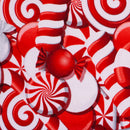 Swafing Holly angerauter Sweat Stoff Weihnachten Zuckerstangen rot