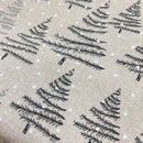Christmas Canvas Deco Stoff Weihnachten beige