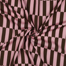 Viskose Ecovero Stoff Webware Muster rosa braun