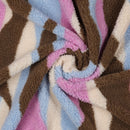 Teddy Stoff Jackenstoff Swirl rosa braun