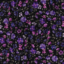 Poppy Jersey Stoff Digital Blumen schwarz lila