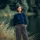 Punta Vicenza Fischgrät Muster blau