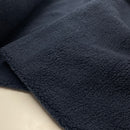 Teddy Boucle Stoff Jackenstoff mit Fleeceabseite dunkelblau