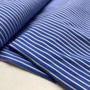 Weiche Baumwolle Stoff für Bekleidung Streifen Muster blau