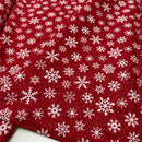 Swafing Wiebke Canvas Stoff Weihnachten Schneeflocke rot