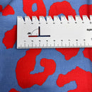 Ilja Fabrik Canvas Baumwolle Stoff Leo Muster Animalprint blau rot