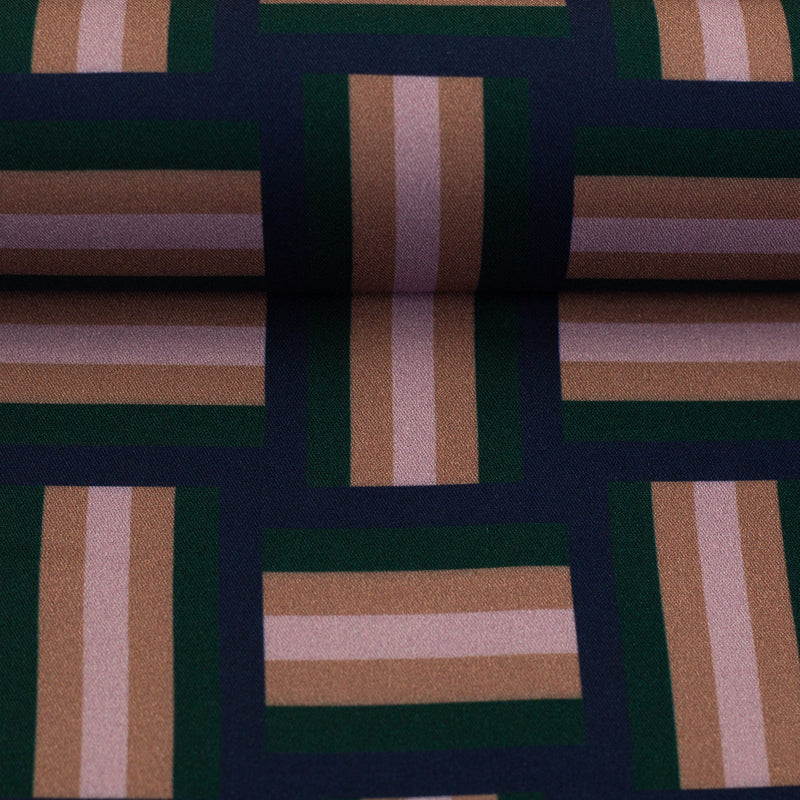 Viskose Stoff Geoluxe Braid Stripe by Kibadoo