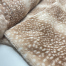 Fake Fur Plüsch Stoff Fellimitat Reh Muster beige
