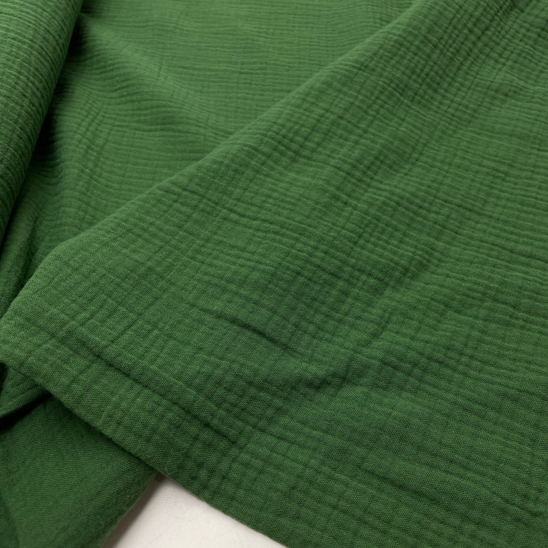 Musselin Double Gauze Baumwolle grün