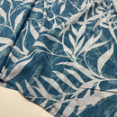 Swafing Ira Leinen Baumwolle Stoff Blumen Muster blau