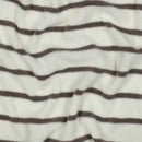 Kurzfloorfrottee Frottee Streifen ecru/taupe
