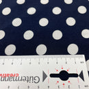 Viskose Stoff Webware Punkte Polka Dots dunkelblau