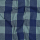 Dyed Baumwolle Stoff Karo kariert blau
