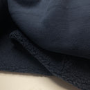 Teddy Boucle Stoff Jackenstoff mit Fleeceabseite dunkelblau