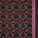 Pommé Viskose Stoff Webware Boho Muster schwarz