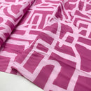 Viskose Stoff Webware Muster rosa