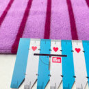 Kurzfloorfrottee Frottee Streifen rosa pink