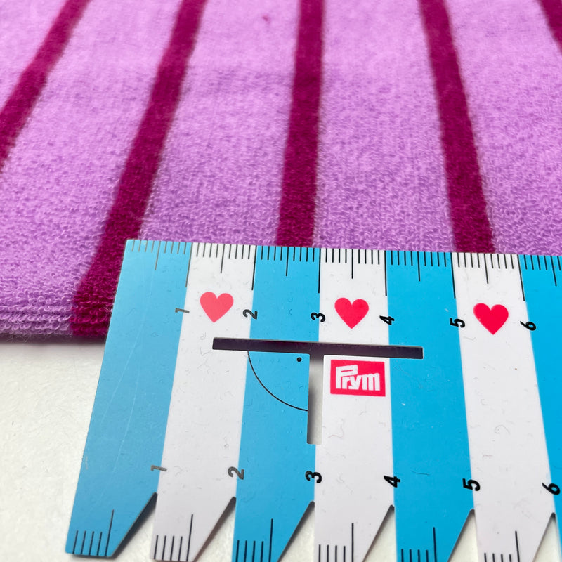 Kurzfloorfrottee Frottee Streifen rosa pink