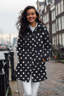 Jacken Stepp Stoff Stepper Punkte silber schwarz