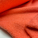 Teddy Boucle Stoff Jackenstoff mit Fleeceabseite orange